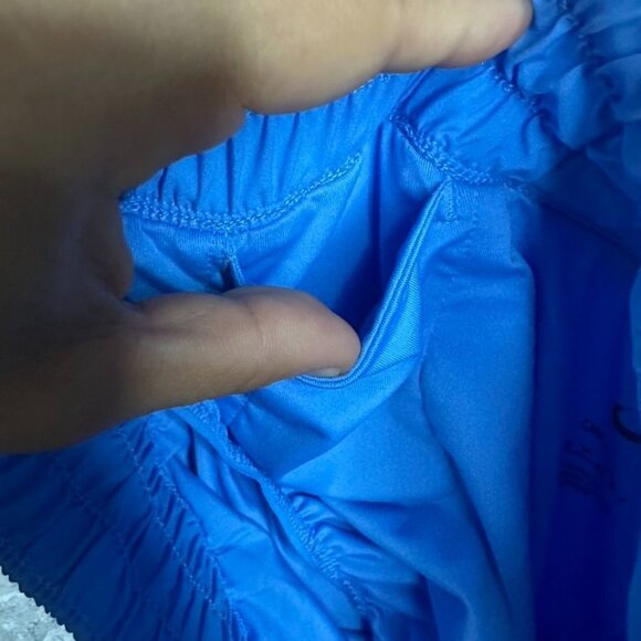 Nike Women's Dri-FIT Mid-Rise Brief-Lined Running Shorts NWT Size XS (Blue) - Picture 7 of 16